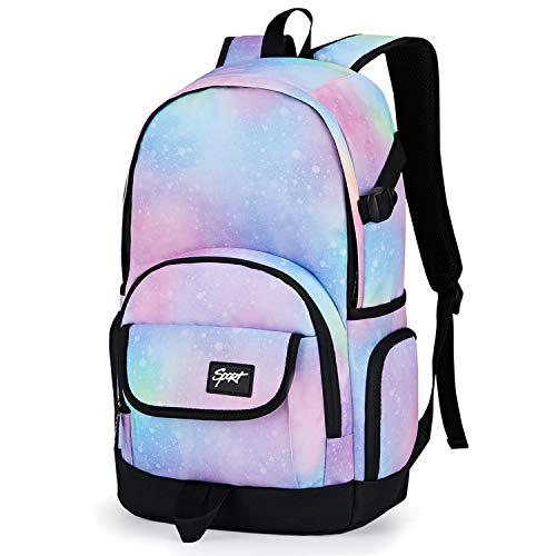 rickyh style School Backpack Travel Bag for Men & Women Lightweight College Back Pack with Laptop Compartmen - color: 04stars Rainbow