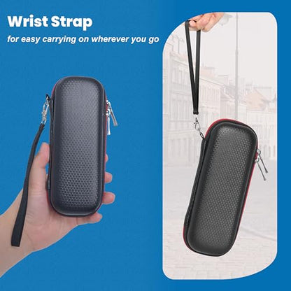 Wolfteeth Portable Pen Battery Case Storage Smell Proof Container Hard Shell EVA Cord Organizer Electronics Organizer Travel Case Pouch (Empty Only) Black