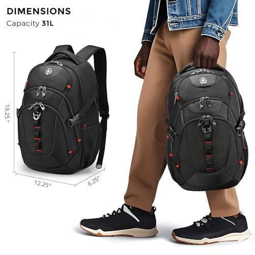Swissdigital Design Backpack for Men with Apple Find My SD803BT013-01 - color: Black-finder