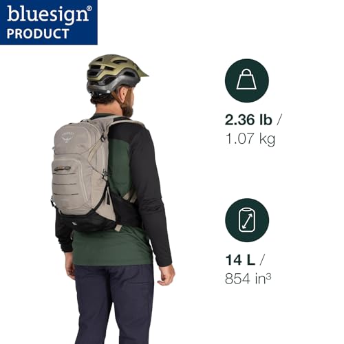 Osprey Raptor 14L Men's Mountain Biking Backpack with Hydraulics Reservoir - color: Tundra Green, style: 14l