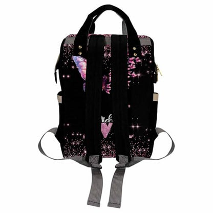 Customized Personalized Monogram Nappy Backpack with Thermal Pockets, Large Capacity Waterproof Diaper Bag for Adults Kids, Travel Gifts - color: Color-1