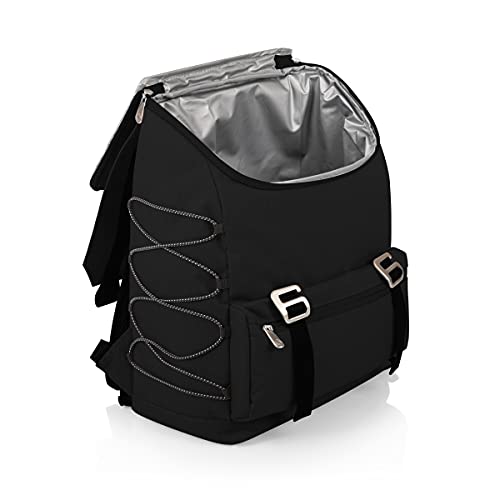 Picnic TIME OTG Traverse Backpack Cooler, Modern Backpack Cooler with 28-Can Capacity, Fully Insulated Outdoor Bag with Water Resistant Interior, Pockets, Straps, and Bottle Opener, (Black) - color: Black