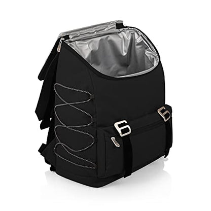 Picnic TIME OTG Traverse Backpack Cooler, Modern Backpack Cooler with 28-Can Capacity, Fully Insulated Outdoor Bag with Water Resistant Interior, Pockets, Straps, and Bottle Opener, (Black) - color: Black