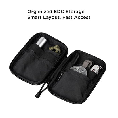 ALPAKA HUB Pouch Pro EDC Organizer - Small Tool Pouch for Electronics, Cables with YKK Zipper, Daily Use and Travel - Axogrid 300D Weatherproof UV Resistant Fabric - color: Black Axogrid 300D