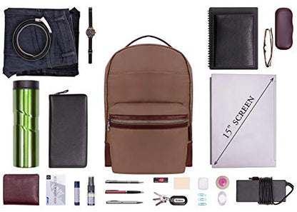 McKlein Parker, 15" Backpack Laptop Briefcase, Laptop & Tablet, Travel Business Backpack & Cross-Body, Dual Compartment Laptop/Computer & Tablet Backpack Bag Case - color: Khaki