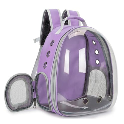 Cat Bubble Backpack Carrier for Small Medium Dogs Cats Carrying Bag, Airline Approved Pet Travel Carrying Bag Dog Hiking Walking Outdoor Backpack (Purple) - color: Purple