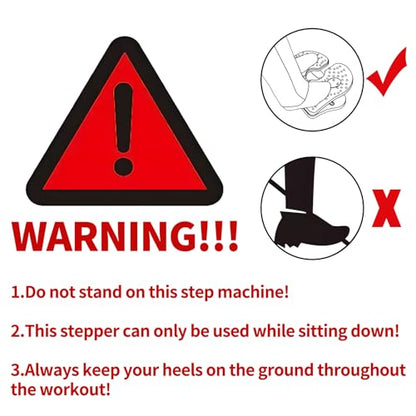 Mini Foldable Leg Exerciser | Portable Foot Pedal Exercise Machine | Under Desk Stepper for Leg Muscle Training, Leg Circulation & Home Office Use