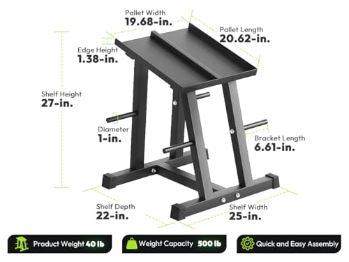 HANDBODE Adjustable Dumbbell Rack with Plate Storage, 500 lb Capacity, Space-Saving Storage Organizer for Classic Dumbbells, Stable for dumbbells, Heavy Duty Column Stand for Home Gym