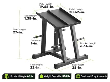 HANDBODE Adjustable Dumbbell Rack with Plate Storage, 500 lb Capacity, Space-Saving Storage Organizer for Classic Dumbbells, Stable for dumbbells, Heavy Duty Column Stand for Home Gym