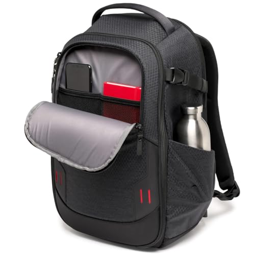 Manfrotto PRO Light Frontloader M, Professional Camera Backpack, Side and Front Access, Tripod Mount, Padded Backpack with Interchangeable Dividers, Black