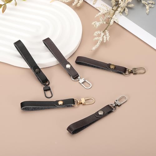 uxcell 5pcs Zipper Pull, 3.35 Inch Leather Zip Puller Zipper Replacement Repair Kit Head Handle for Luggage Clothing Jackets Backpacks Boots, Brown - color: Brown