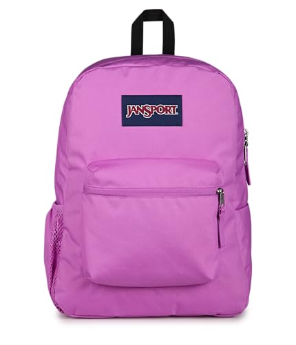 JanSport Cross Town Backpack - Simple Bag for Everyone with 1 Main Compartment, Front Utility Pocket - Premium Class Accessories - Digital Fuchsia - color: Digital Fuchsia
