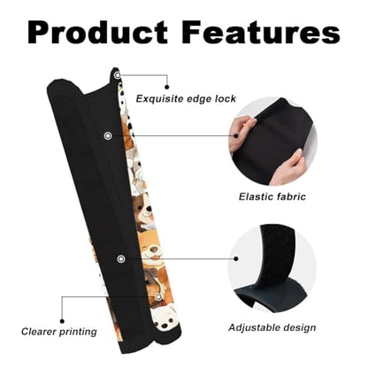 2Pcs Soft Auto Seat Belt Cover Pads, Cute Dog Car Seatbelt Shoulder Cushion for Comfortable Driving, Compatible with All Cars' Seatbelt and Backpack Straps 11x2.4inch - color: Dog