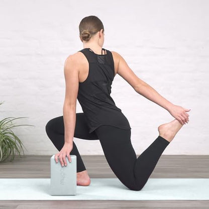 MYGA Yoga Block,Lightweight EVA Foam Yoga Brick,High Density Non-Slip Block for Yoga Poses, Pilates, Balance and Flexibility - color: Teal