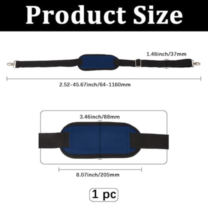 GORGECRAFT 37mm Chair Carrying Strap Adjustable Beach Chair Backpack Anti-Slip Shoulder Straps Replacement Universal for Briefcase Laptop Messenger Crossbody Bag Luggage Duffel Camera - color: Black