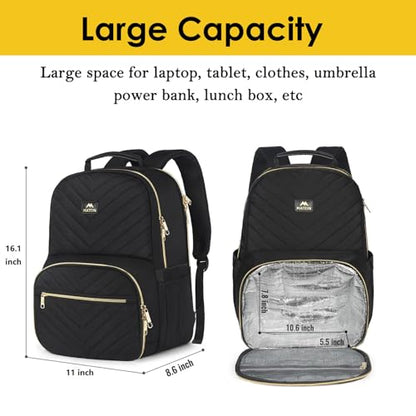 MATEIN Work Backpack with Lunch Compartment, Lunch Backpack for Women