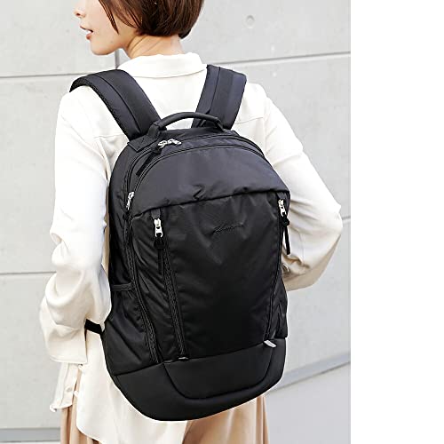 Rename Nylon Double Zip Backpack, Backpack, Men's, Simple, Black - color: Black