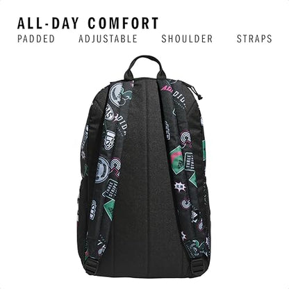 adidas 3-Stripe Classic backpack for men and women, bag with laptop sleeve - color: Rec League Black/White/5.0