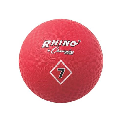 Champion Sports Playground Ball – Durable High-Bounce Ball, Sizes 5", 6", 7", 10", 13" & 16" for Gym, Recess & Play - style: 7" Diameter