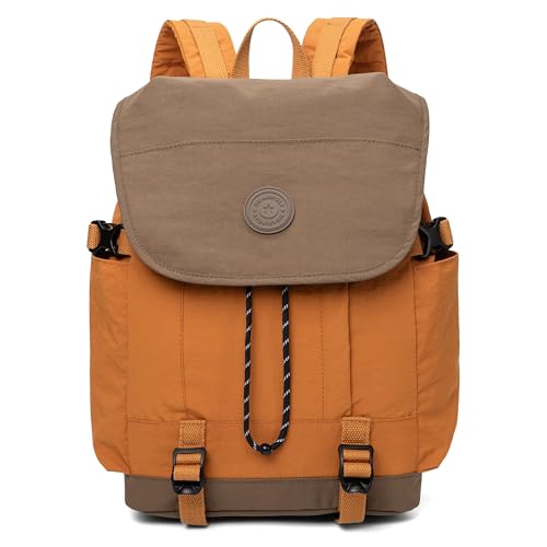 HUARIPOLY Outdoor Backpack Lightweight Waterproof Leisure Day Bag Multi functional Travel Bag Pulling Rope Bag ﻿ - color: Orange