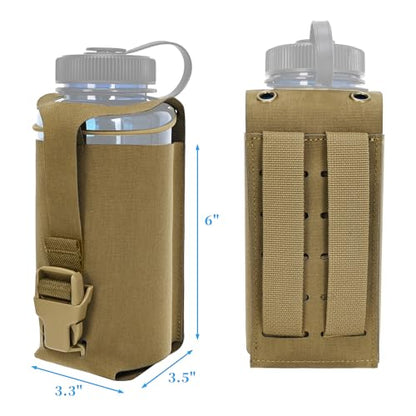 Water Bottle Pouch Molle,Water Bottle Holder with Quick Release Buckle for 32oz Water Bottle,Water Bottle Carrier for Backpack Belt Vest - color: CB
