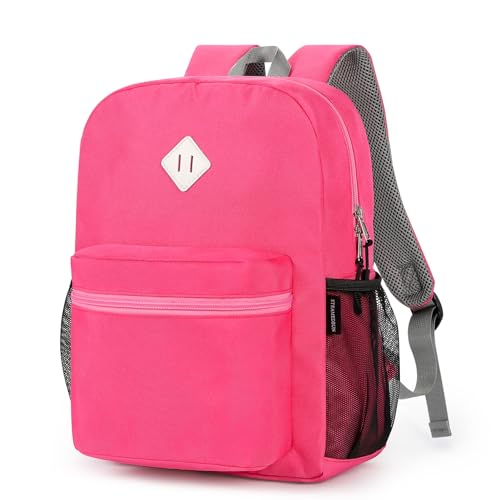 STEAMEDBUN Kids Backpack for Girls,Kindergarten Backpack for Toddler Girls Age 3-6 - color: Deep Pink, size: Small - 15"H