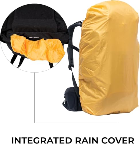 Teton 55L Scout Internal Frame Backpack for Hiking, Camping, Backpacking, Rain Cover Included, Pacific - color: Pacific, size: 55L