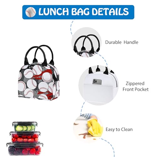 Baseball 3PCS Backpack for Boys Girls, Kids Back to School Backpack Sets with Lunch Bag Pencil Case, 17 Inch Lightweight Bookpack 3 in 1 Set for Teens Elementary Middle High School Students - color: Baseball