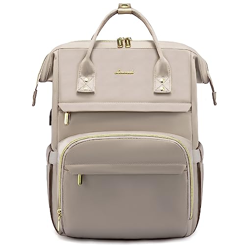 LOVEVOOK College Laptop Backpack, 15.6 Inch Travel Backpack for College, Waterproof Work Backpack Woman for Teacher Nurse Anti-theft Travel Back Pack, Gifts for Women, Dim Grey - color: Dim Grey, size: 15.6 inch