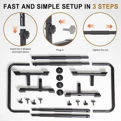 BARWING Dip Bars Dip Station with Adjustable Ultra-Stable Settings And Non-Slip Feet Dip Stand for Home Stabilizer Parallette Push Up Stand 2025 New Version
