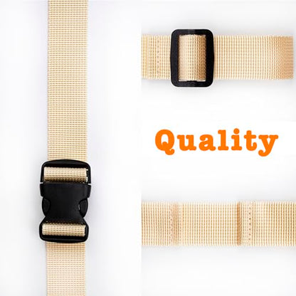 Backpack Chest Strap, Universal Add on Adjustable Sternum Strap, Chest Belt Replacement, with Heavy Duty Quick Release Buckle Clip, for Travel, Hiking, Camping, School - color: Beige