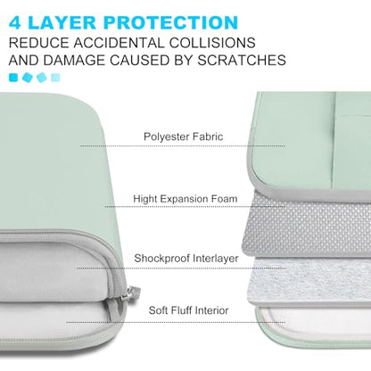 Lacdo Chromebook Case 11 Inch Laptop Sleeve for 11 Inch Acer HP Lenovo Dell Samsung ASUS Chromebook Spin 3 11, 13 inch New Surface Pro 11 Copilot+PC / 10 9 8 X, 11.6" MacBook Air Computer Bag, Green - color: Green, size: 11-11.6 Inch