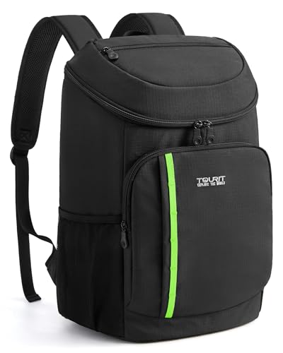 TOURIT Backpack Cooler Insulated 30 Cans, Lightweight Leak Proof Travel Cooler Bag, Soft Waterproof Cooler Backpack for Men Women, Camping Hiking Beach Travel Picnic - color: 01-Black