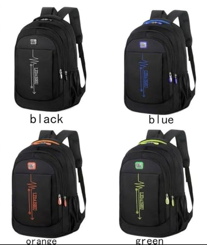 Unisex Lightweight Backpack, Multi-Pocket Daypack, Water-Resistant Travel & School Bag, Casual Everyday Rucksack (Blue) - color: Blue