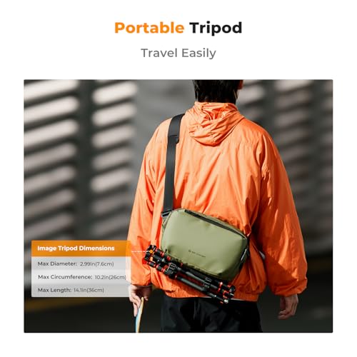 K&F CONCEPT Camera Sling Bag Crossbody Bag Waterproof Camera Shoulder Backpack DSLR/SLR/Mirrorless Camera Case - color: 03 Green Medium