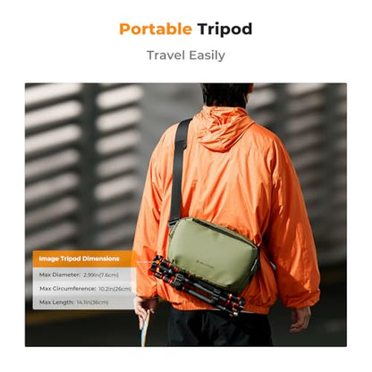 K&F CONCEPT Camera Sling Bag Crossbody Bag Waterproof Camera Shoulder Backpack DSLR/SLR/Mirrorless Camera Case - color: 03 Green Medium