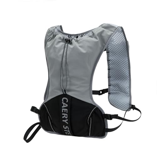 Lightweight Running Hydration Backpack, 1.5L Water Bag Running Vest | Marathon, Hiking Cycling, Breathable Adjustable Design, Unisex - color: Grey