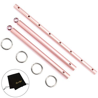2026 Upgraded Heavy Duty Expandable Spreader Bar – Adjustable PU Straps for Pilates, Yoga - style: Rose+BlackStar