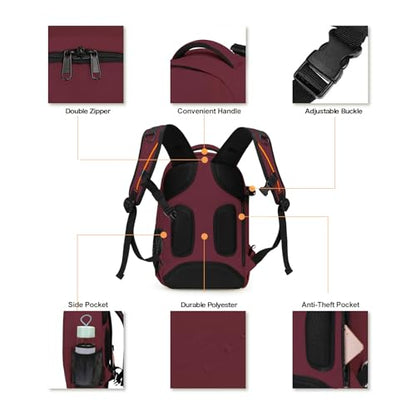 MOSISO Camera Backpack,DSLR/SLR/Mirrorless Photography Backpack Buffer Padded Shockproof Camera Bag with Customized Modular Inserts&Tripod Holder Compatible with Canon,Nikon,Sony etc, Wine Red - color: Wine Red