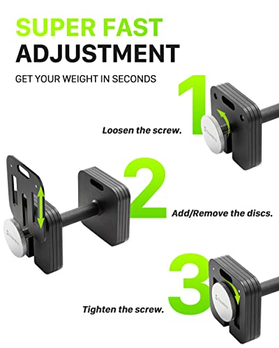 Eisenlink Adjustable Dumbbell Set, 10-50/80lb, 5lb Increments, Quick-Lock Square Weight Dumbbells for Home Gym Fitness (50/80lb×2) - size: 50LB