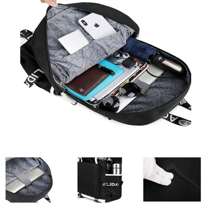 Basketball Player 23 Backpack Laptop Travel Bag Men's Women's Teenage Schoolbag (Red-White) - color: Red-white