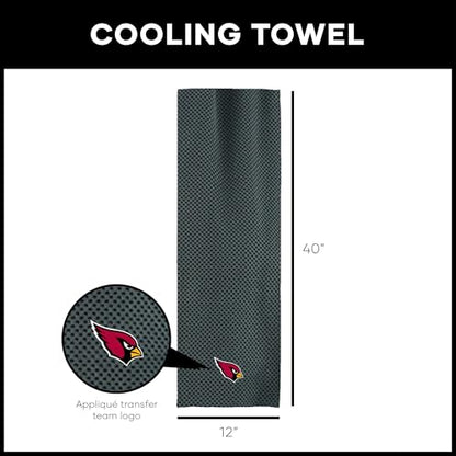Northwest NFL Arizona Cardinals Cooling Towel, 12" x 40", Charcoal - color: Arizona Cardinals