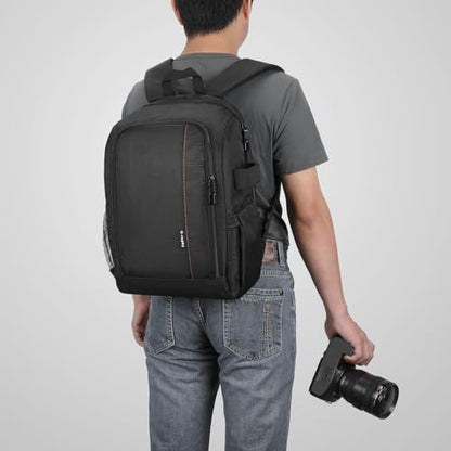 G-raphy Camera Backpack Camera Bags for Photographer Photography DSLR SLR Backpack with Laptop Compartment for DSLR Cameras, Lenses, Tripod and Accessories (Purple)