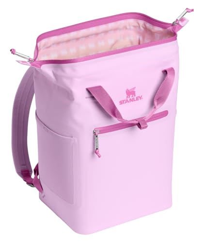 Stanley All Day Madeleine Mini Backpack Soft Cooler 14 Quarts | 20 Can Cooler with Handle and Shoulder Straps | Stays Cold for Hours | Insulated Travel Bag with Zipper | BPA-Free | Soft Orchid - color: Soft Orchid