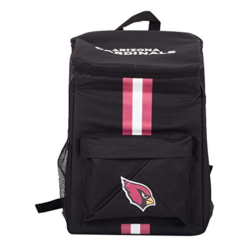Cooler Backpack – Portable Soft Sided Ice Chest – Insulated Bag Holds 36 Cans - Football Gear – Show Your Team Spirit with Officially Licensed Fan Gear - style: Arizona Cardinals