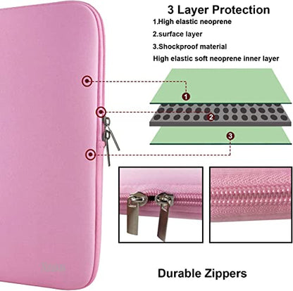 Laptop Case Sleeve, Resistant Neoprene Laptop Sleeve/Notebook Computer Pocket Case/Tablet Briefcase Carrying Bag Compatible with 13-13.3 Inch MacBook Pro,MacBook Air,Notebook Computer-(Pink) - color: pink, size: 13.3 inch