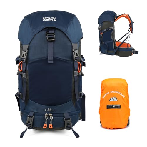 35L Hiking Backpack for Women men,Waterproof Camping Outdoor Backpacking Backpack for Travel lightweight Hiking Trekking Daypack - color: Blue