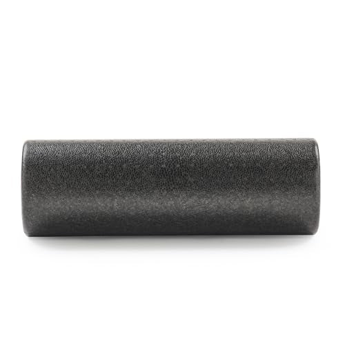 Sunny Health & Fitness High-Density Foam Roller 12" to 36", for Stretching & Muscle Recovery – Black, Blue, Pink - color: Black, size: 18-Inch