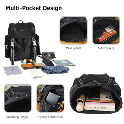 Casual Backpack Women Men Daypack Lightweight Rucksack Waterproof Backpack for Hiking Travel Daily Use Army Green - color: Army Green