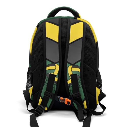 Volleyball Gold Green School Backpack Laptop Bag for Woman Man Gift - color: Muilti 21